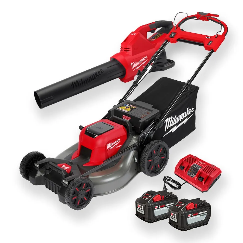 Milwaukee M18 FUEL 21" Self-Propelled Dual Battery Mower Kit & M18 FUEL Dual Battery Blower 2823-22HD & 2824-20