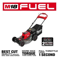 Milwaukee M18 FUEL 21" Self-Propelled Dual Battery Mower Kit & M18 FUEL Dual Battery Blower 2823-22HD & 2824-20