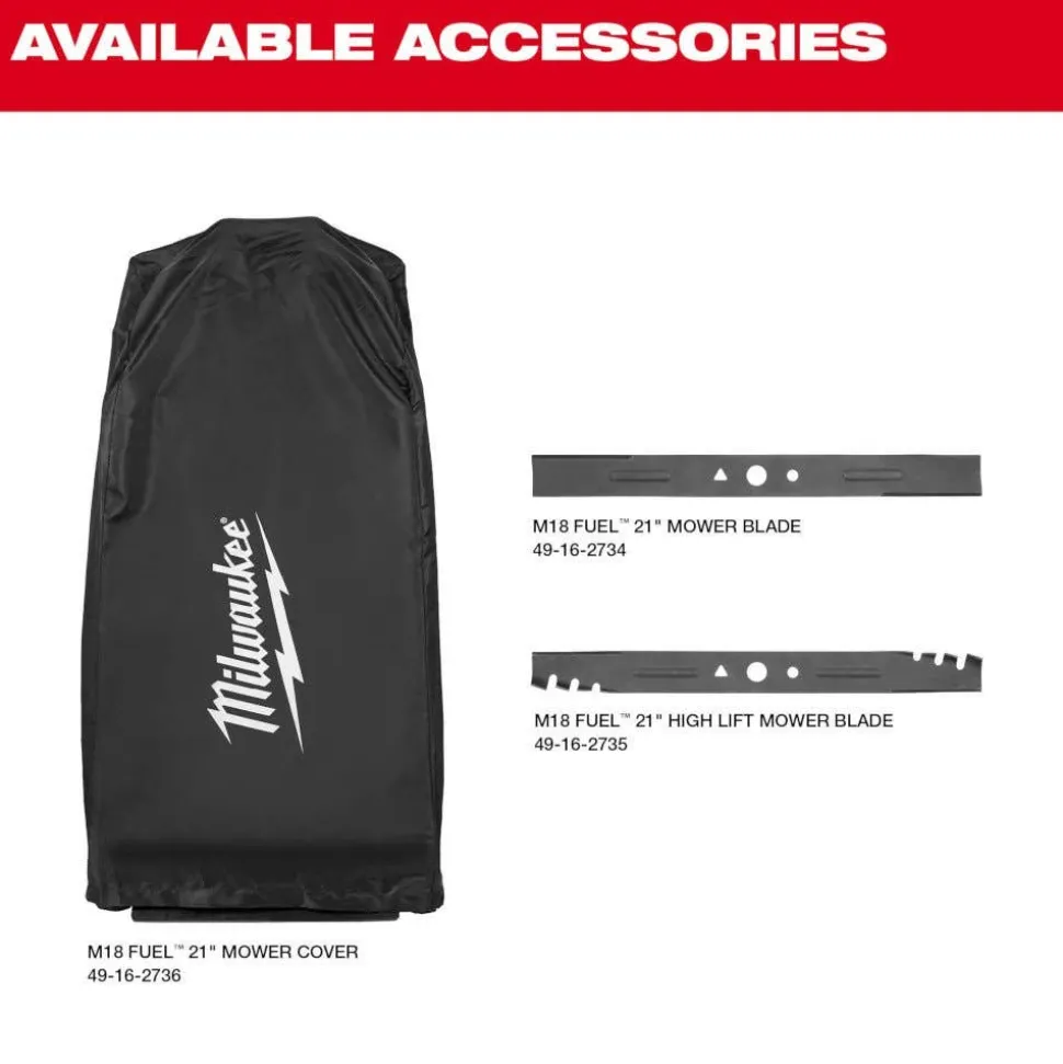 Milwaukee M18 FUEL 21" Self-Propelled Dual Battery Mower Kit & M18 FUEL Dual Battery Blower 2823-22HD & 2824-20