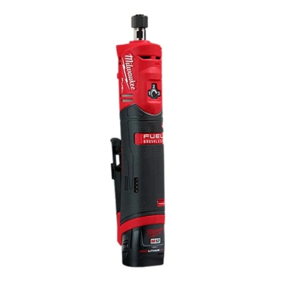 Milwaukee M12 FUEL 1/4" Straight Die Grinder (2.0Ah) Kit 2486-22