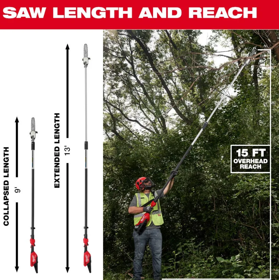 Milwaukee M18 Fuel Telescoping Pole Saw Bare Tool 3013-20