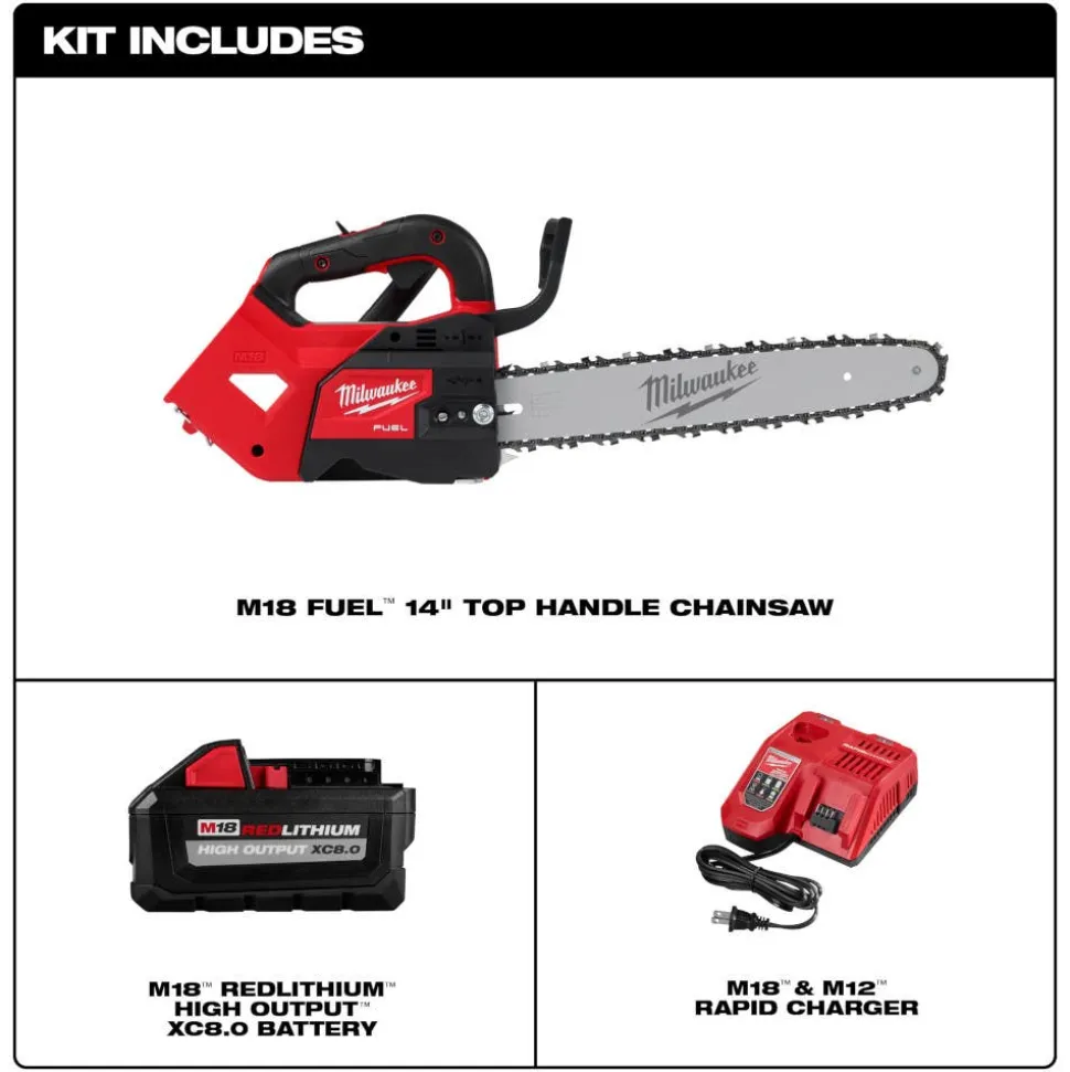 Milwaukee M18 FUEL 14" Top Handle Chainsaw Kit 2826-21T