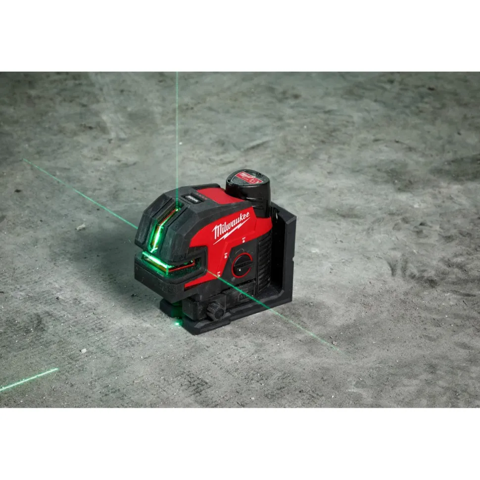Milwaukee M12 Green Cross Line & 4-Points Laser (Tool Only) 3624-20