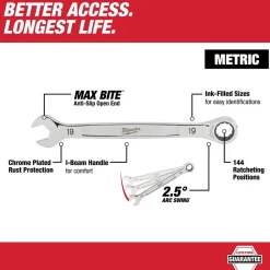 Milwaukee 6MM Metric Ratcheting Combination Wrench 45-96-9306