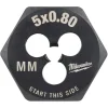 Milwaukee M5-0.80 mm 1-Inch Hex Threading Die 49-57-5329
