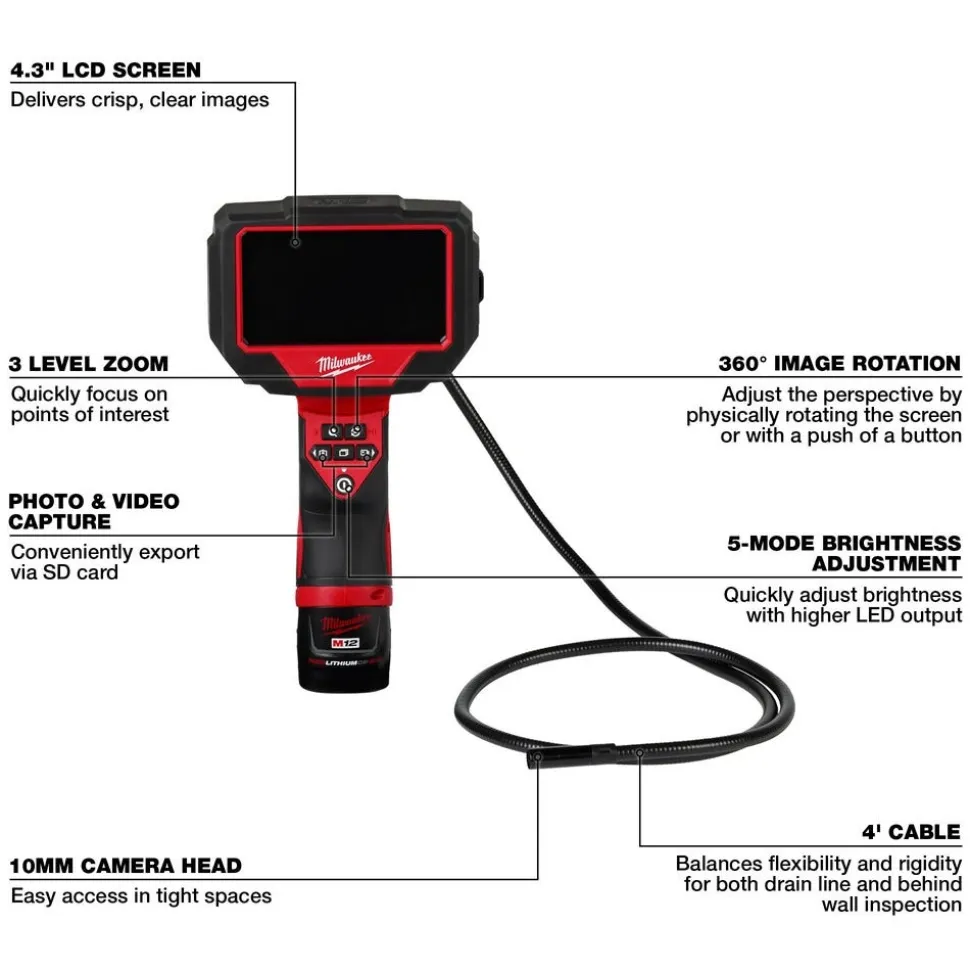 Milwaukee M12 M-Spector 360 4' Inspection Camera 2323-21