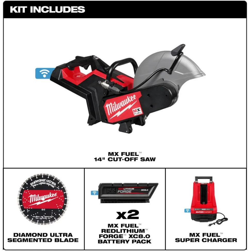 Milwaukee MX FUEL 14" Cut-Off Saw w/ RAPIDSTOP Brake Kit MXF315-2XC