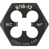Milwaukee 9/16"-12 NC 1-7/16" Hex Threading Die 49-57-5365