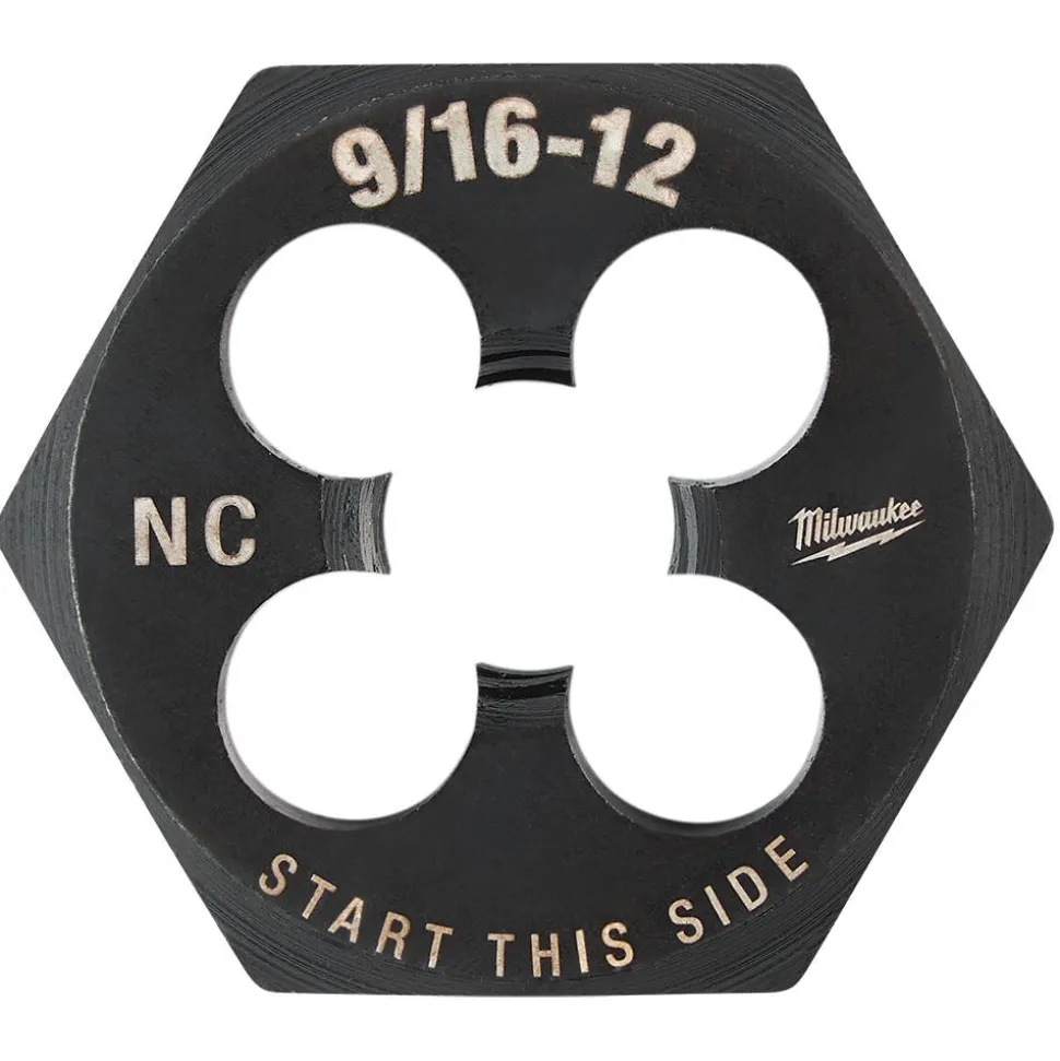 Milwaukee 9/16"-12 NC 1-7/16" Hex Threading Die 49-57-5365