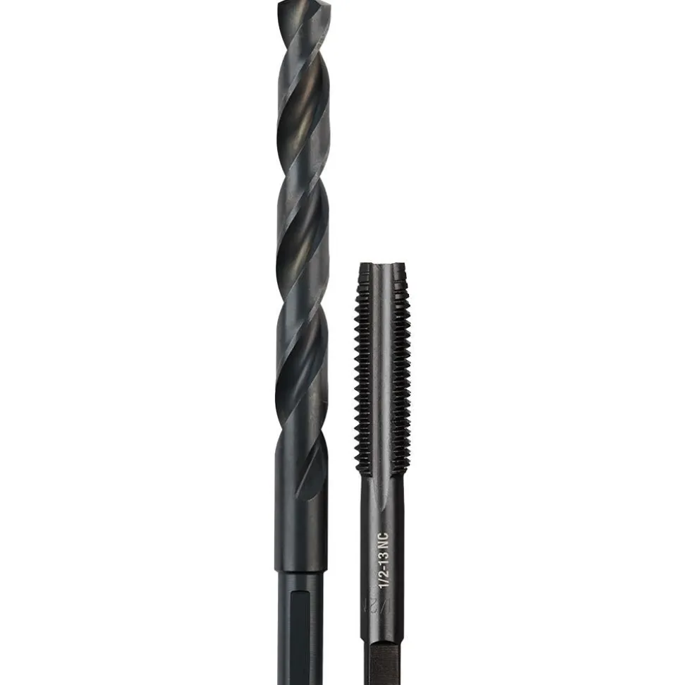 Milwaukee 1/2"-13 NC Straight Flute Plug Tap & 27/64" Drill Bit 49-57-5560
