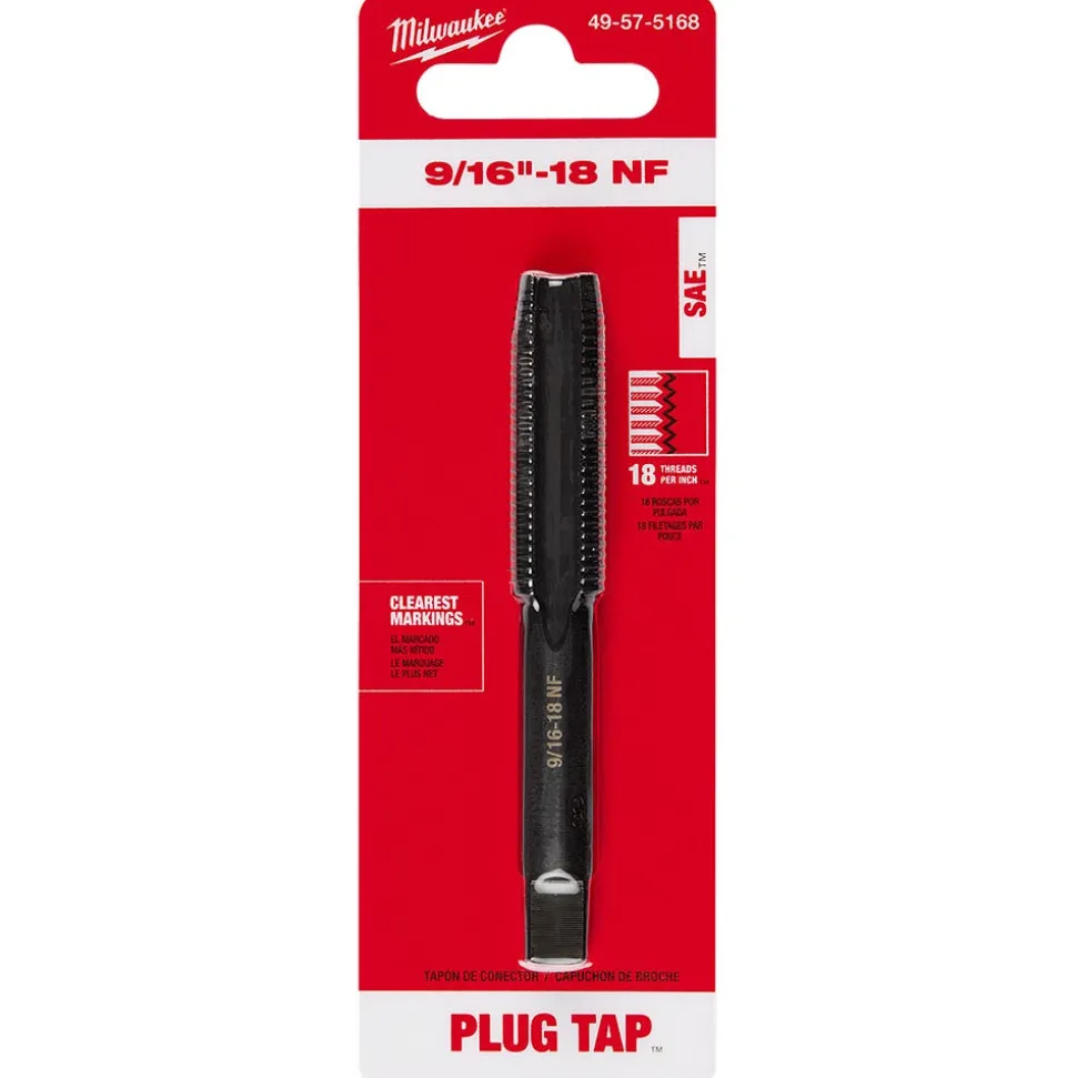 Milwaukee 9/16"-18 NF Straight Flute Plug Tap 49-57-5168