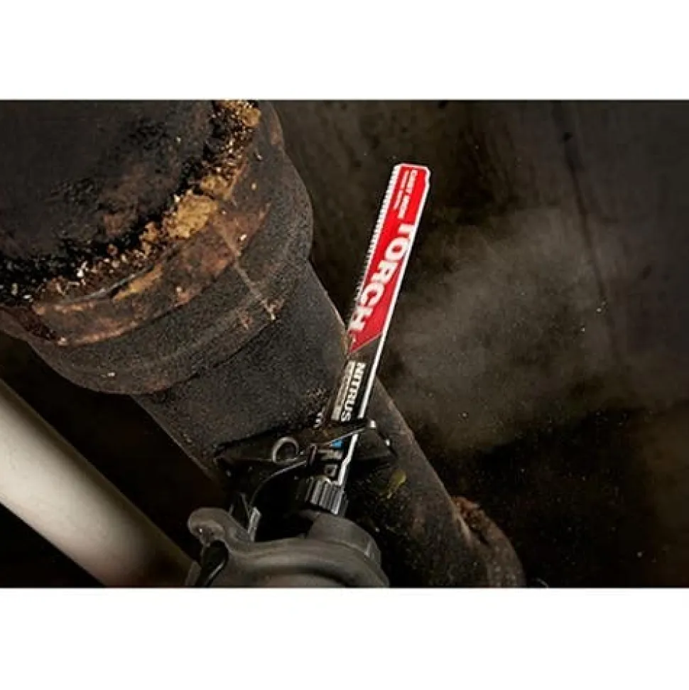 Milwaukee 9" NITRUS Carbide CAST IRON Torch Sawzall Blade (Each) 48-00-5262