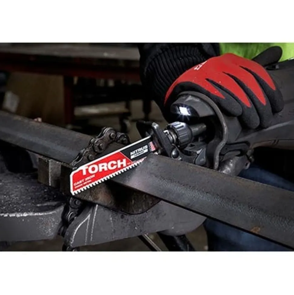 Milwaukee 6" NITRUS Carbide CAST IRON Torch Sawzall Blade (5 Pack) 48-00-5561