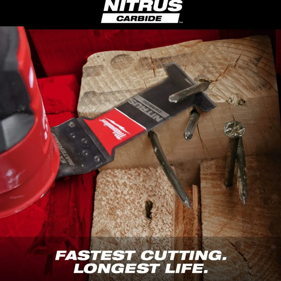 Milwaukee NITRUS CARBIDE Extreme Materials Universal Fit OPEN-LOK Multi-Tool Blade 3PK 49-25-1573