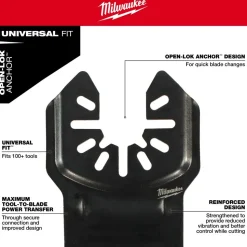 Milwaukee NITRUS CARBIDE Extreme Materials Universal Fit OPEN-LOK Multi-Tool Blade 5PK 49-25-1575