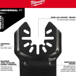 Milwaukee NITRUS CARBIDE Extreme Metal Universal Fit OPEN-LOK Multi-Tool Blade 10PK 49-25-1569