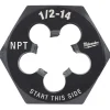 Milwaukee 1/2"-14 NPT 2-1/6" Hex Threading Die 49-57-5393