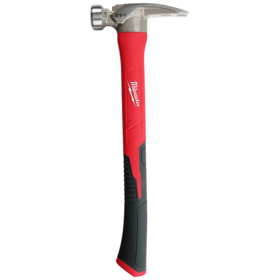 Milwaukee 21oz Milled Face Poly/Fiberglass Handle Hammer 48-22-9320
