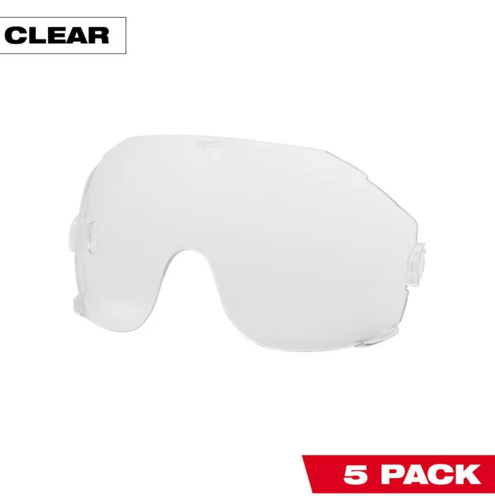 Milwaukee 5 Pack Clear Eye Visor Replacement Lenses 48-73-1450