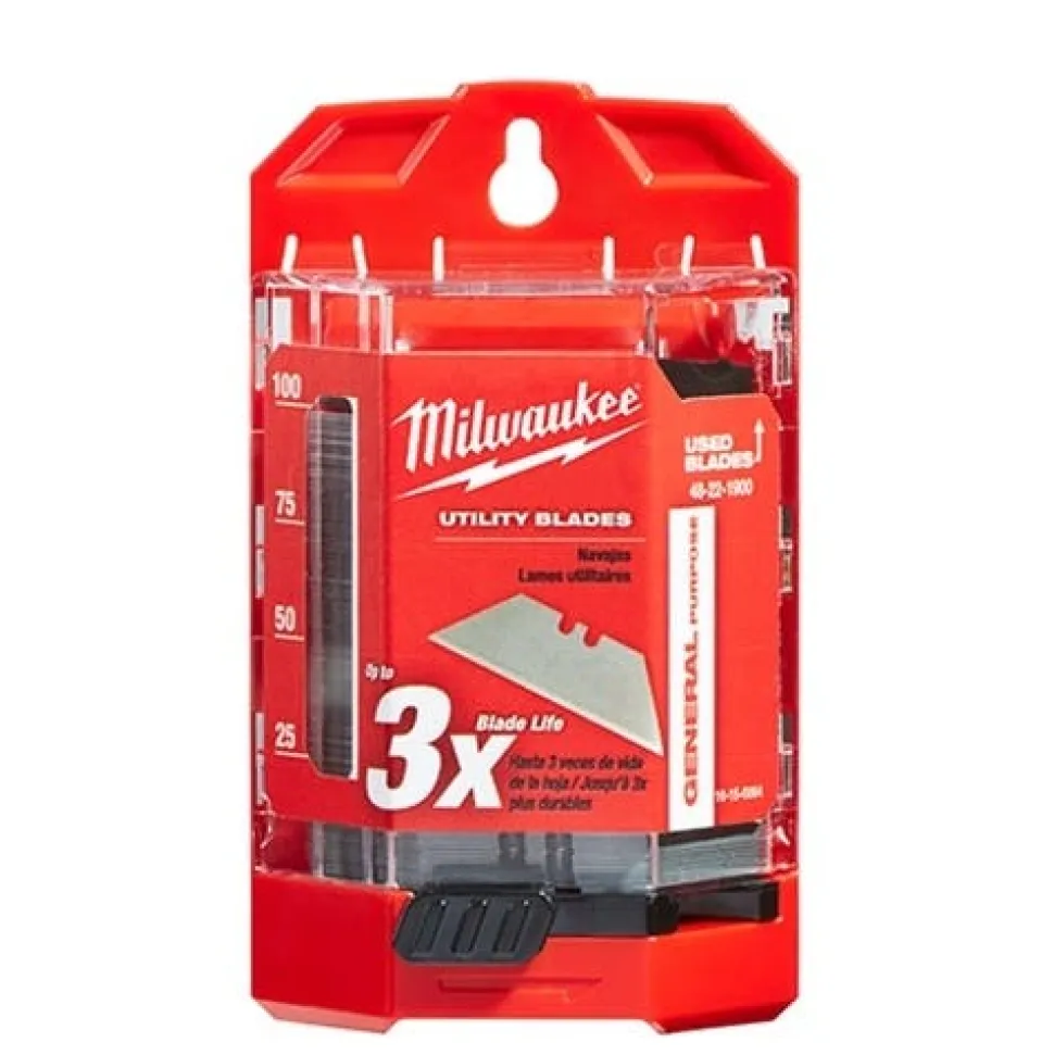 Milwaukee 100 Pack General Purpose Ultility Blades 48-22-1900