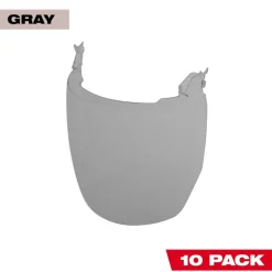 Milwaukee 10 Pack Gray Face Shield Replacement Lenses (No-brim Helmet Only Mount) 48-73-1447