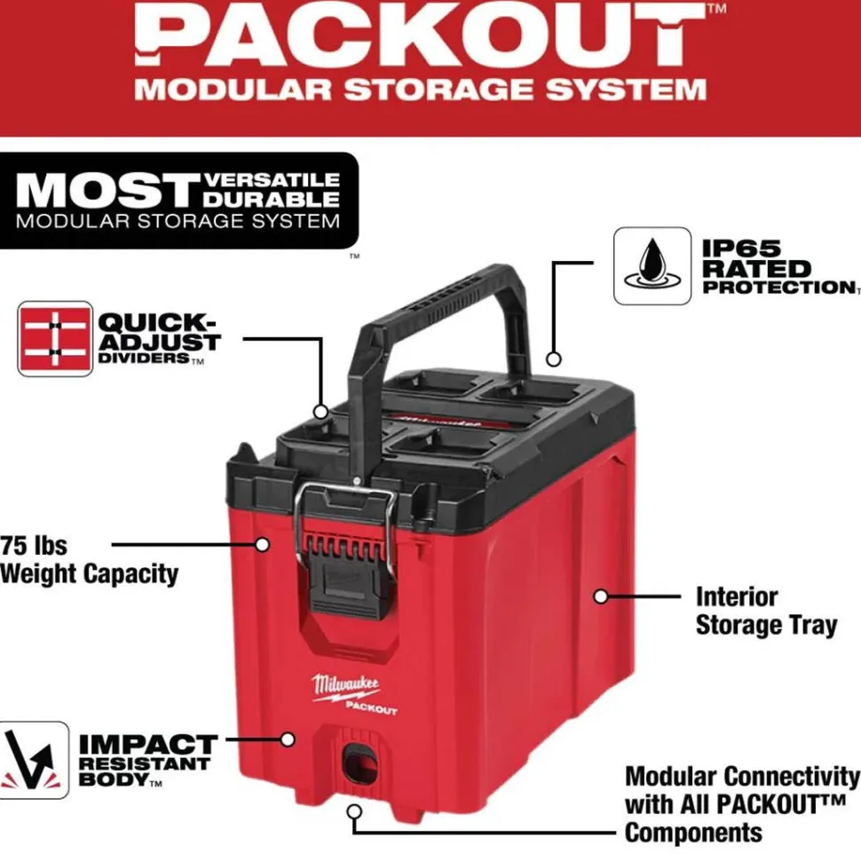 Milwaukee PACKOUT Compact Tool Box (Ammo Style) 48-22-8422