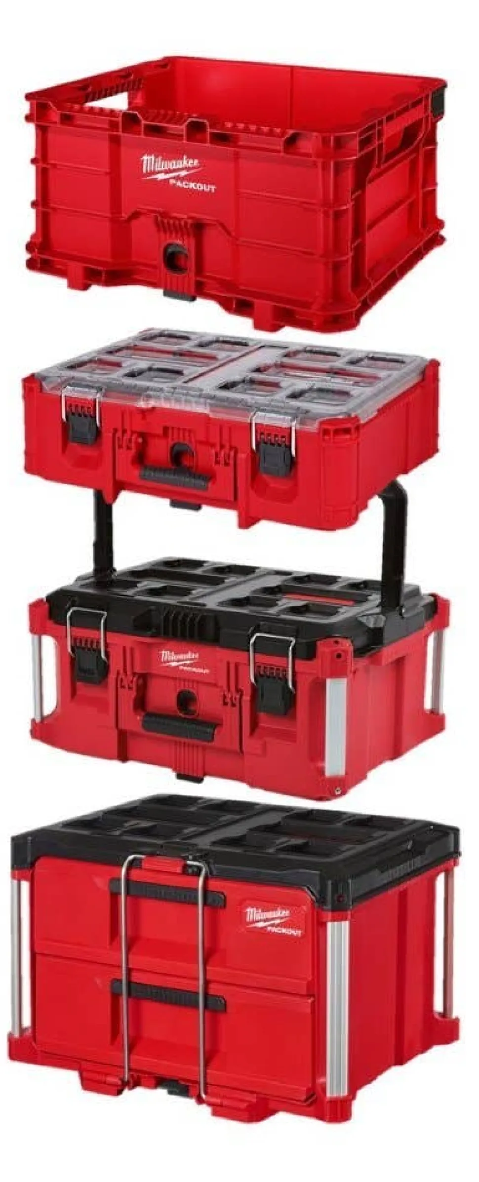 Milwaukee PACKOUT Large Tool Box & PACKOUT XL Tool Box, PACKOUT Crate & PACKOUT Deep Organizer