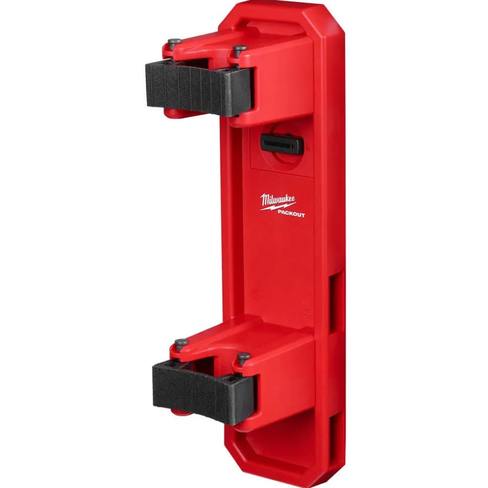 Milwaukee PACKOUT Long Handle Rack, (2) Long Handle Holders, & Compact Basket Accessory Bundle