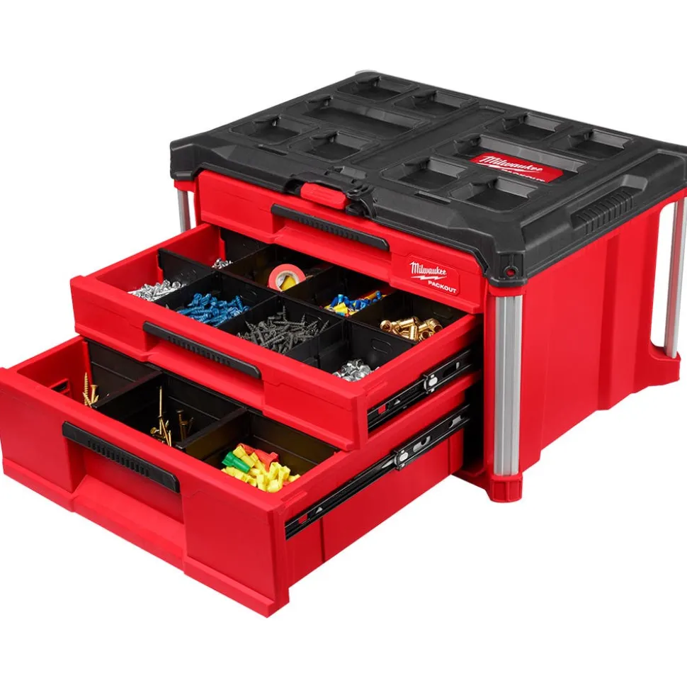 Milwaukee PACKOUT Multi-Depth 3-Drawer Tool Box 48-22-8447