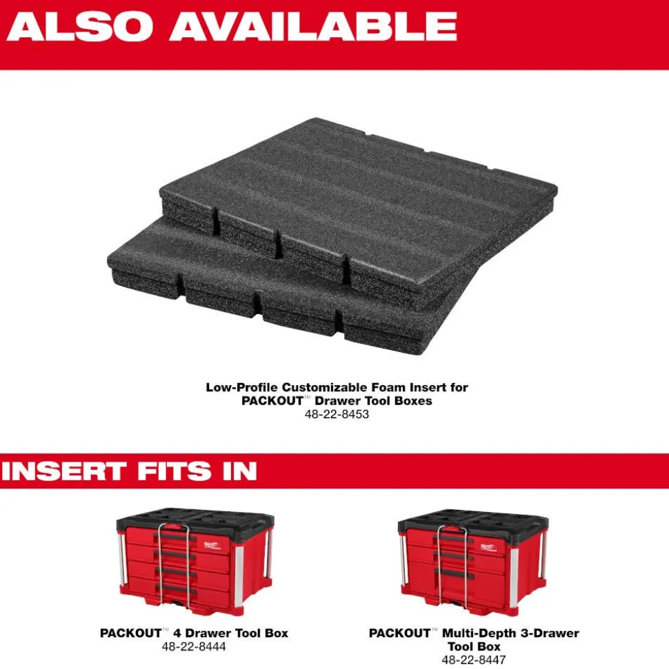 Milwaukee PACKOUT Multi-Depth 3-Drawer Tool Box 48-22-8447