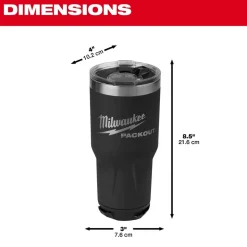 Milwaukee PACKOUT 30oz Tumbler - Black 48-22-8393B