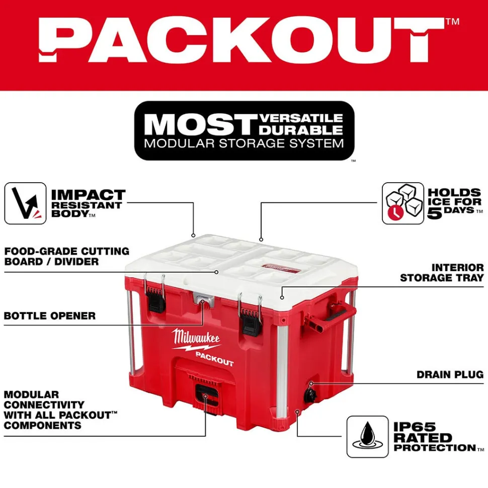 Milwaukee Packout 40QT XL Cooler 48-22-8462