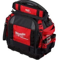 Milwaukee PACKOUT 15" Structured Bag, 3pc. Multi-Size Pouches, & Zippered Pouch Bundle