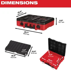 Milwaukee PACKOUT Tool Case with Customizable Foam Insert 48-22-8450