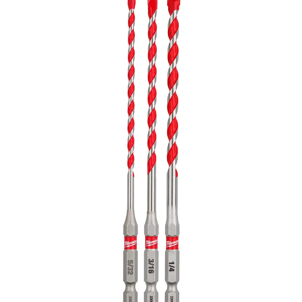 Milwaukee 3PC. SHOCKWAVE Impact Duty Carbide Hammer Drill Bit Set 48-20-9050