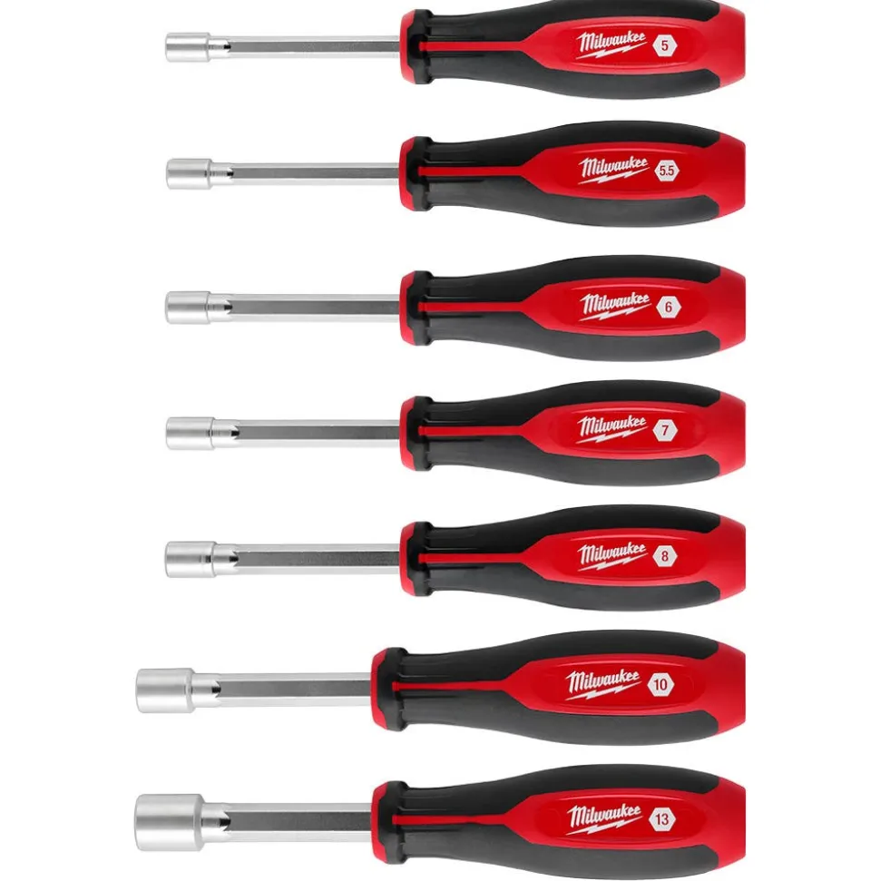 Milwaukee 7 Piece Metric HollowCore Magnetic Nut Driver Set 48-22-2548