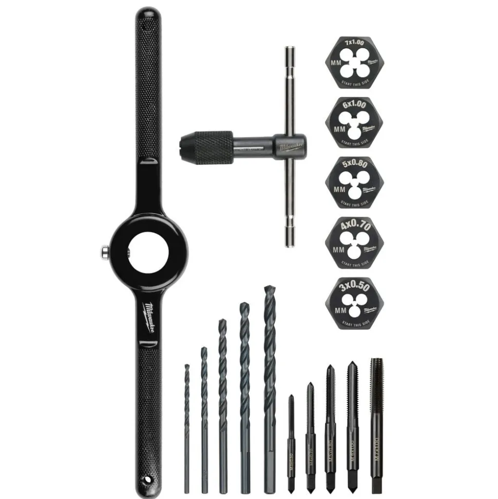 Milwaukee 17 Piece Metric Tap and Die Set 49-22-5601