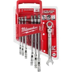 Milwaukee 15 Piece SAE Flex Head Ratcheting Combination Wrench Set 48-22-9413