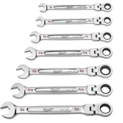 Milwaukee 15 Piece SAE Flex Head Ratcheting Combination Wrench Set 48-22-9413