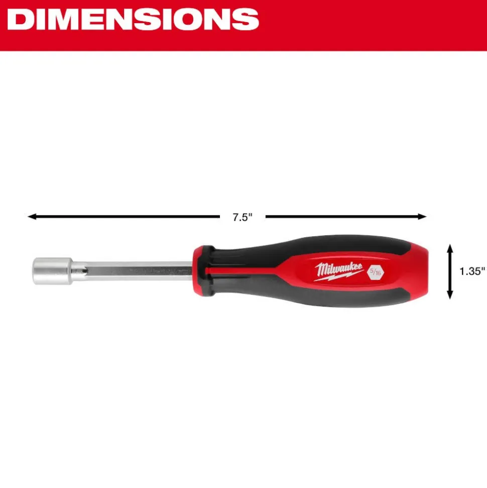 Milwaukee 4 Piece SAE HollowCore Nut Driver Set 48-22-2444