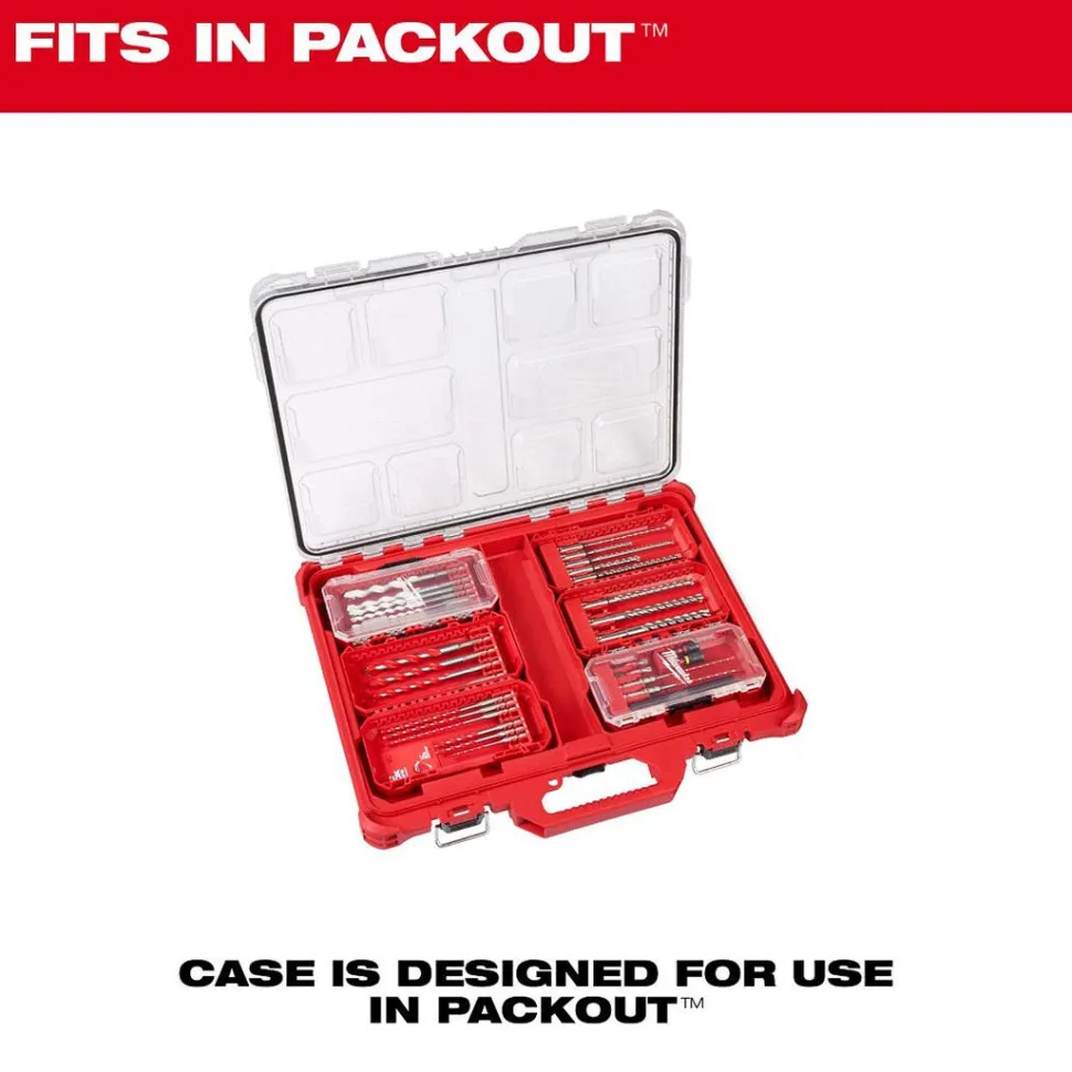 Milwaukee 8 Piece SDS PLUS MX4 4-Cutter Drill Bit Kit for PACKOUT 48-20-7663