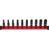 Milwaukee 10 Piece Shockwave Impact Duty 1/4" Drive SAE Deep 6 Point Socket Set 49-66-7001