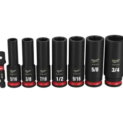 Milwaukee 12 Piece Shockwave Impact Duty 1/2" Drive SAE Standard 6 Point Socket Set 49-66-7010