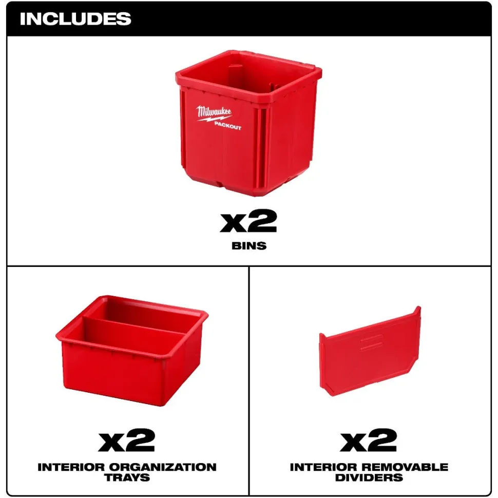 Milwaukee (6) 2pk Bin Set for PACKOUT 48-22-8062