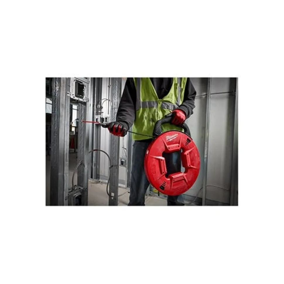 Milwaukee 200' Poly Fish Tape (Flexible Metal Leader) 48-22-4197