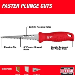 Milwaukee Rasping Jab Saw w/ 6" Blade 48-22-0104