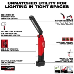 Milwaukee REDLITHIUM USB Stick Light w/ Magnet & Charging Dock 550 Lumens 2128-22