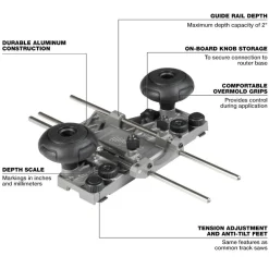 Milwaukee Router Guide Rail Adapter 48-11-2838