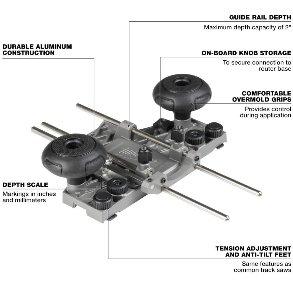 Milwaukee Router Guide Rail Adapter 48-11-2838