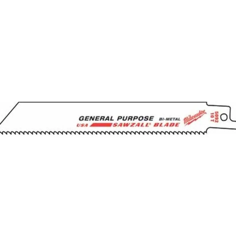 Milwaukee 8" Sawzall Blades 8/12 TPI General Purpose (5 Pack) 48-00-5093